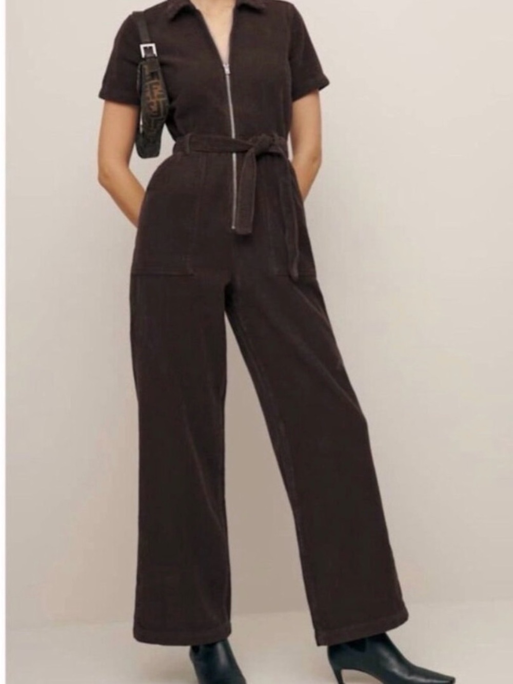 Reformation Brown Jumpsuit